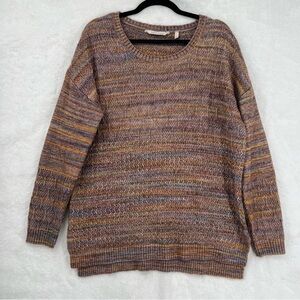 Soft Surroundings Mina Spacedye sweater women US L Cotton blend multicolor cozy